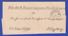 Bayern Dienstbrief Mit Rundstempel LANDSHUT III 1892 - Autres & Non Classés