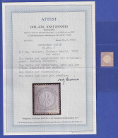 Dt. Reich Kl. Brustschild 1/4 Gr Mi.-Nr. 1 Ungebraucht * Attest HENNIES BPP - Unused Stamps