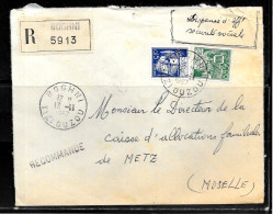 CC263 - ALGERIE - LETTRE RECOMMANDEE DE BOGHNI TIZI OUZOU DE 1967 POUR METZ - Algeria (1962-...)