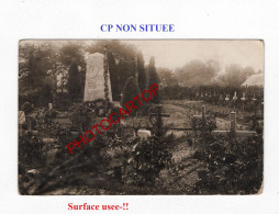 CP NON SITUEE-CIMETIERE-Tombes-Monument-CARTE PHOTO Allemande-GUERRE 14-18-1 WK-Militaria- - Cimiteri Militari