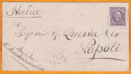 Circa 1885 - Entier Enveloppe 25 Cent De Padang ? Sumatra Indonésie Vers Napoli Naples, Italie - Cad Arrivée - India Holandeses