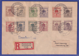 Lokalausgaben Finsterwalde 1946 Mi-Nr. 1-12 Auf R-Brief  - Storia Postale