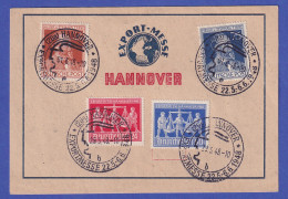 Sonderkarte Exportmesse Hannover 1948 Mit Messemarken Und Stephansatz So.-O  - Covers & Documents