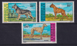 Dahomey 1974 Hunde Mi.-Nr. 554-556 **  - Benin - Dahomey (1960-...)