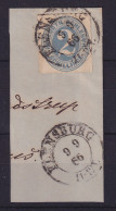 Schleswig 2 Schillinge 1866  Mi.-Nr. 16  O FLENSBURG Auf Briefstück - Hamburg (Amburgo)