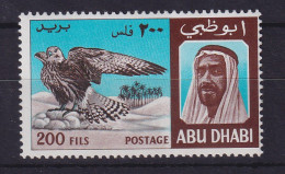 Abu Dhabi 1967 Scheich Zaid Bin Sultan Und Falke Mi.-Nr. 35 Postfrisch ** - Emirati Arabi Uniti