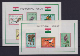 Ghana 1964 Pflanzen Und Tiere Mi.-Nr. Block 14 Und 15 Kpl. ** / MNH - Ghana (1957-...)