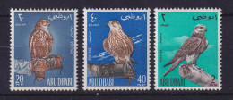 Abu Dhabi 1965 Greifvögel Mi.-Nr. 12-14 Postfrisch ** - Emirati Arabi Uniti