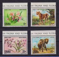 Ghana 1970 Fauna Und Flora  Mi.-Nr. 413-16 A  Satz Kpl. ** / MNH - Ghana (1957-...)