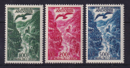 Franz.-Andorra Flugpost Adler 100-200-500 Fr.  Mi.-Nr. 158-60 Postfrisch ** - Altri & Non Classificati