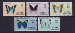 Äthiopien 1967 Schmetterlinge Mi.-Nr. 555-559 Postfrisch ** - Etiopia