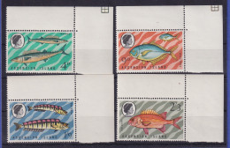 Ascension Island 1969 Fische Mi.-Nr. 130-133 Eckrandstücke OR Postfrisch ** - Isla Sta Helena