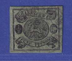 Altdeutschland Braunschweig Wappen 5 Pfg Mi.-Nr. 10 A Gestempelt Gepr. LANGE BPP - Brunswick