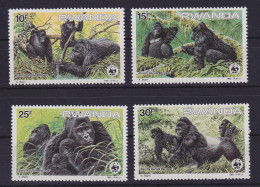 Ruanda 1985 Gorillas Mi.-Nr. 1292-1295 Postfrisch ** - Sonstige & Ohne Zuordnung