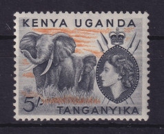 Kenya, Uganda, Tansania 1954 Elefanten Mi.-Nr. 103 Postfrisch ** - Tanzania (1964-...)