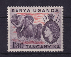 Kenya, Uganda, Tansania 1954 Elefanten Mi.-Nr. 101 Postfrisch ** - Tanzania (1964-...)