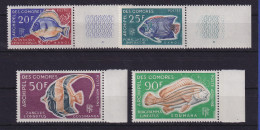 Komoren 1968 Tropische Fische Mi.-Nr. 88-91 Seitenrandstücke Postfrisch ** - Comores (1975-...)