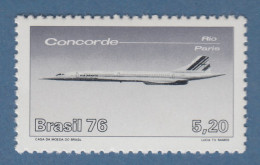 Brasilien 1976 Erster Linienflug Der Concorde Rio-Paris Mi.-Nr. 1521 ** - Autres & Non Classés