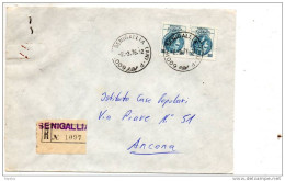 1976 LETTERA RACCOMANDATA CON ANNULLO SENIGALLIA ANCONA - 1971-80: Storia Postale