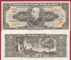 Brésil-- 5 Cruzeiros  --1962   ---UNC --(394) - Brasil