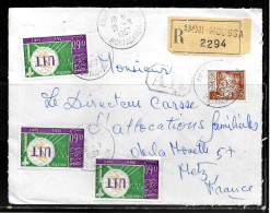 CC261 - ALGERIE - LETTRE RECOMMANDEE DE AMMI MOUSSA MOSTAGANEM DE 1967 POUR METZ - Algeria (1962-...)