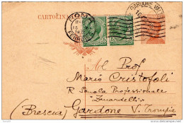 1925   CARTOLINA CON ANNULLO ROMA + GARDONE BRESCIA - Entiers Postaux