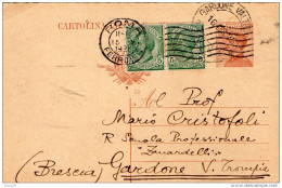 1925   CARTOLINA CON ANNULLO ROMA + GARDONE BRESCIA - Ganzsachen