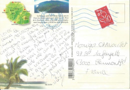 REUNION CARTE TVP ROUGE LE PORT POUR CLERMONT FERRAND ( PUY DE DOME ) DE 2006  LETTRE COVER - Storia Postale