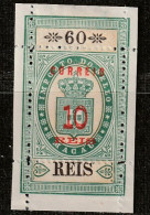 MACAO - N°30b Nsg (1887) Timbres-fiscaux : 10r Sur 60r - Neufs