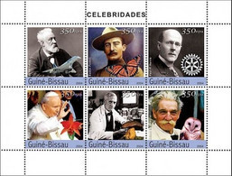 Guinea Bissau 2004, Concorde, Scout, Butterfly, Rotary, Pope J. Paul II, Orchids, Flemming, Mushrooms, Owl, 6val In BF, - Albert Schweitzer
