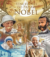 Guinea Bissau 2012, Nobel Price, Dunandt, M. Teresa, Mandela, Schweitzer, 4val In BF - Madre Teresa