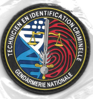 Ecusson PVC GENDARMERIE NATIONALE TECHNICIEN EN IDENTIFICATION CRIMINELLE - Police & Gendarmerie