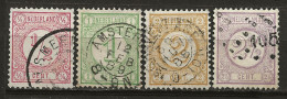 PAYS-BAS: Obl., N° YT 30a à 33a, Série, Tous Les "a", TB - Used Stamps