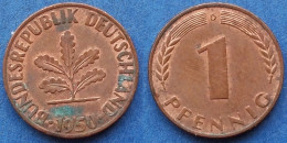 GERMANY - 1 Pfennig 1950 D KM# 105 Federal Republic Mark Coinage (1946-2002) - Edelweiss Coins - 1 Pfennig