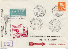 Elicottero (Copenaghen) Riccione/San Marino Del 4.9.50 - Aerogramma - Luftpost
