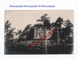 Dziesiatniki-Dziesiętniki-BELARUS-Weissrussland-Inauguration MONUMENT-CARTE PHOTO Allemande-GUERRE 14-18-1 WK-Militaria- - Weißrussland