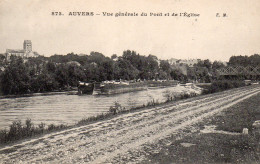 Auvers - Vue Générale Du Pont Et De L ' église - Auvers Sur Oise