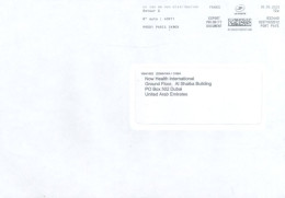 FRANCE - 2023, POSTAL PRIORIY FRANKING MACHINE COVER TO DUBAI. - Covers & Documents