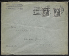 Belgium. Stamp Sc. 310 On Commercial Letter, Sent From Anvers On 3.12.1939 For Schiedam Netherlands - 1936-1957 Open Collar