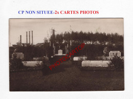 CP NON SITUEE-MONUMENT-CIMETIERE-2x CARTES PHOTOS Allemandes-GUERRE 14-18-1 WK-Militaria- - Cimetières Militaires