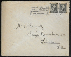 Belgium. Stamps Sc. 310 On Commercial Letter, Sent From Anvers On 2.12.1939 For Schiedam Netherlands - 1936-1957 Offener Kragen