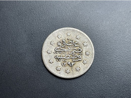 1876 (AH1293) Year 17 Ottoman Empire (Turkey) 1 Kuru Silver Coin .83, 15mm XF - Turkije