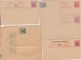 MAURITIUS - 6 ENTIERS POSTAUX (2 CARTES + 2 CARTES REPLY + 1 BANDE + ENVELOPPE) ETATS DIVERS - Maurice (...-1967)