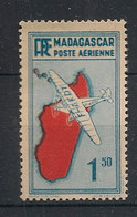 MADAGASCAR - 1935-38 - Poste Aérienne PA N°YT. 3 - Avion 1f50 Bleu - Neuf Luxe ** / MNH / Postfrisch - Aéreo