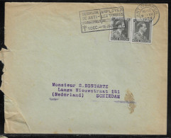 Belgium. Stamps Sc. 310 On Commercial Letter, Sent From Anvers On 9.12.1939 For Schiedam Netherlands - 1936-1957 Open Collar