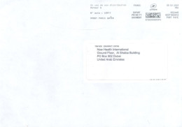 FRANCE - 2023, POSTAL PRIORIY FRANKING MACHINE COVER TO DUBAI. - Covers & Documents