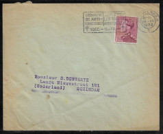 Belgium. Stamps Sc. 294 On Commercial Letter, Sent From Antwerpen On 28.12.1939 For Schiedam Netherlands - 1936-51 Poortman