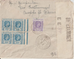 MAURITIUS - 1945 - ENVELOPPE AVEC CENSURE De CUREPIPE => DANNEMOINE (YONNE) - Mauritius (...-1967)