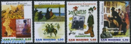 San Marino 2008 Culture 4v, Mint NH, Nature - Performance Art - Horses - Music - Theatre - Art - Authors - Paintings -.. - Unused Stamps
