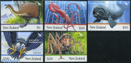 New Zealand 2009 Giant Animals 5v, Mint NH, Nature - Animals (others & Mixed) - Birds - Birds Of Prey - Insects - Sea .. - Ungebraucht